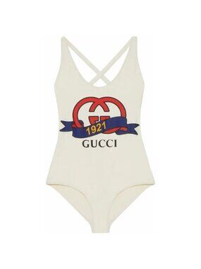 NWT GUCCI Sparkling jersey swimsuit SZ L 100% Authentic